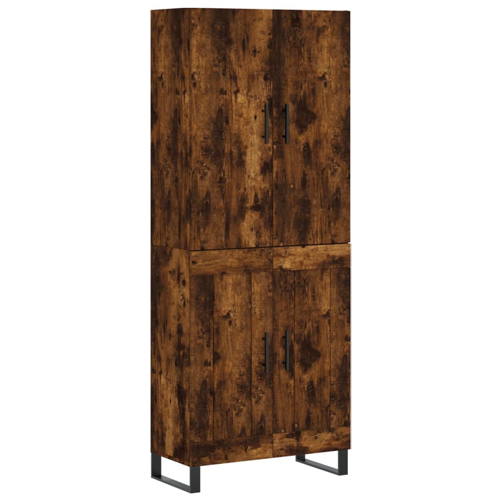 Highboard Smoked Oak 69,5x34x180 cm Engineered Wood