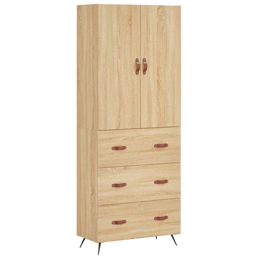 Highboard Sonoma Oak 69,5x34x180 cm Engineered Wood