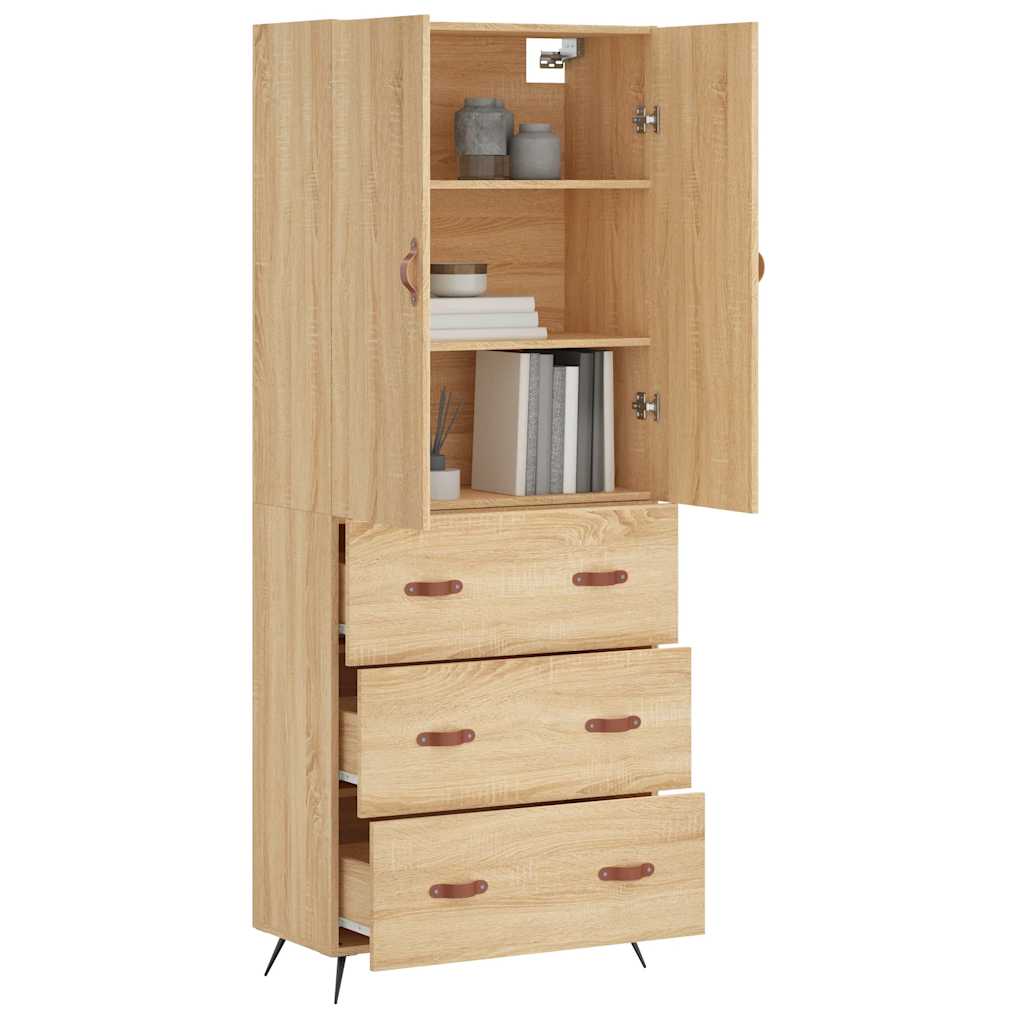 Highboard Sonoma Oak 69,5x34x180 cm Engineered Wood