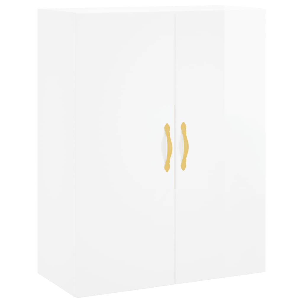 vidaXL Highboard High Gloss White 69.5x34x180 cm Engineered Wood