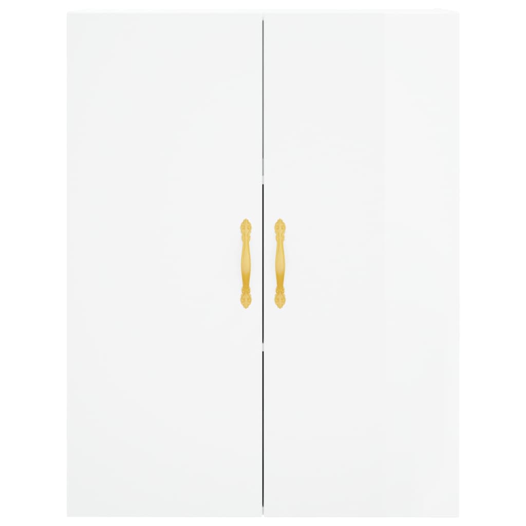 vidaXL Highboard High Gloss White 69.5x34x180 cm Engineered Wood