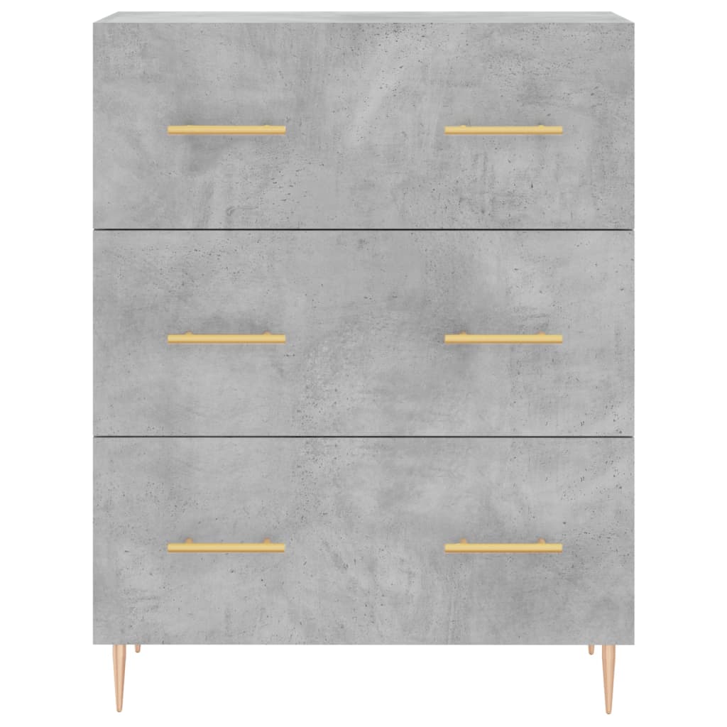 Highboard Concrete Grey 69,5x34x180 cm Engineered Wood