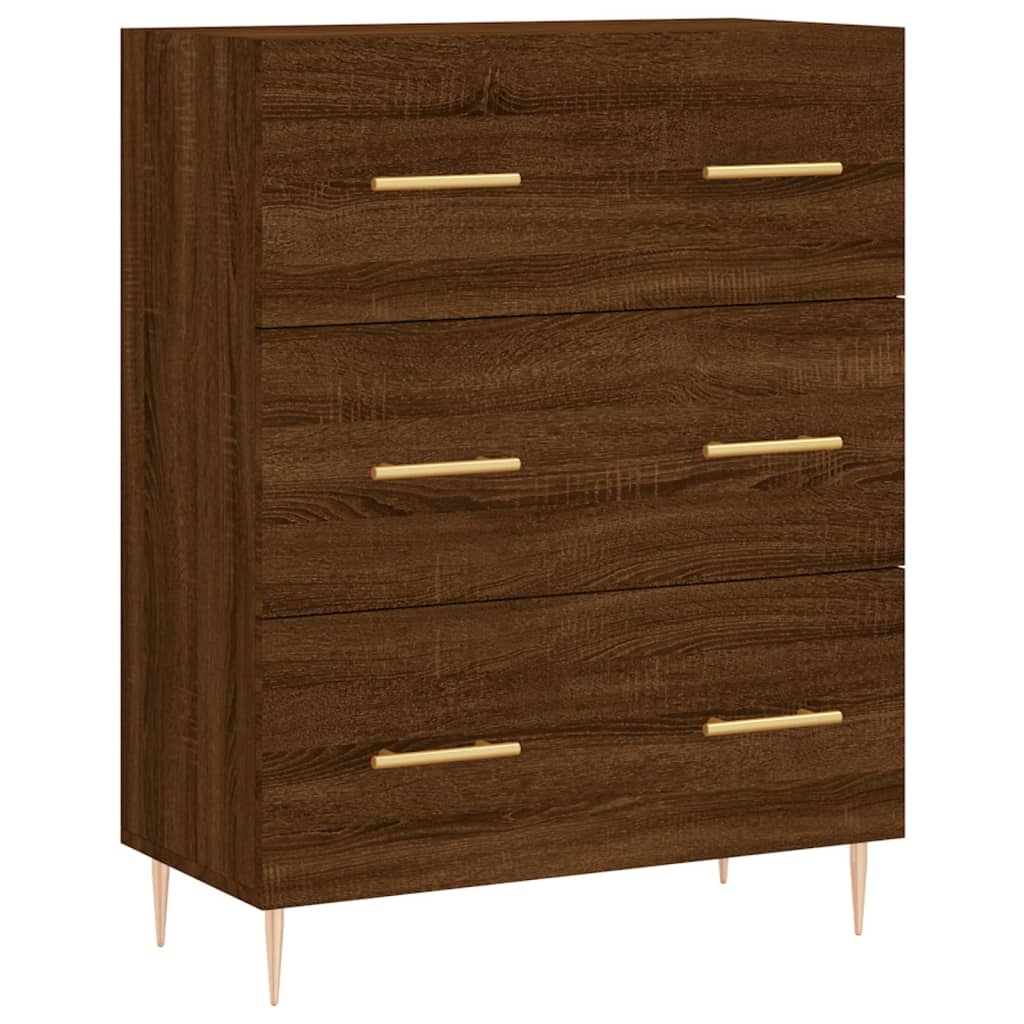 vidaXL Highboard Brown Oak 69.5x34x180 cm Engineered Wood