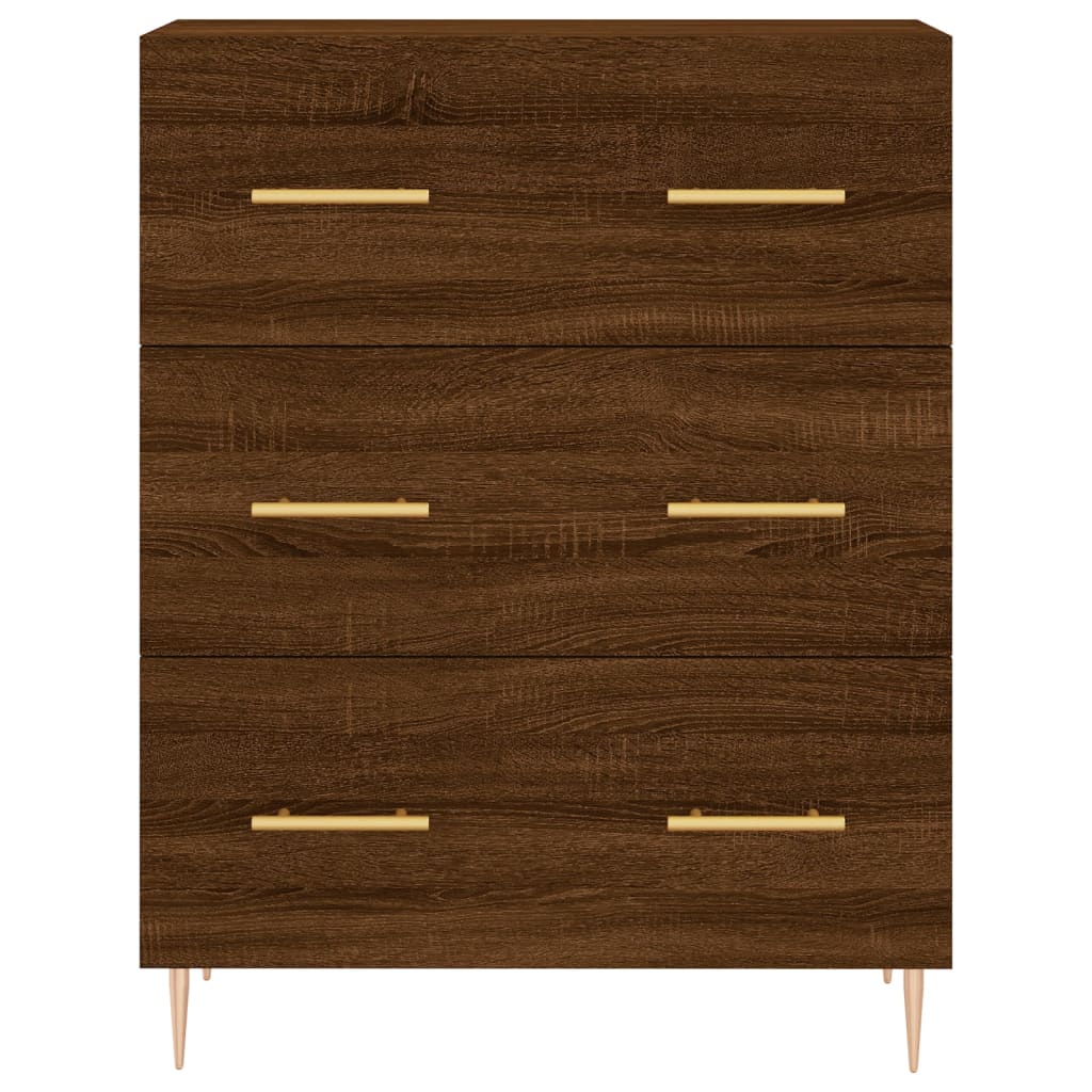 vidaXL Highboard Brown Oak 69.5x34x180 cm Engineered Wood