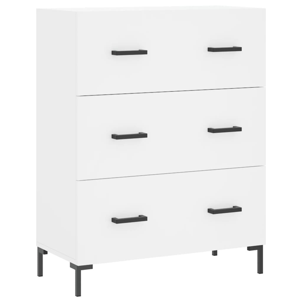 Highboard White 69,5x34x180 cm Engineered Wood