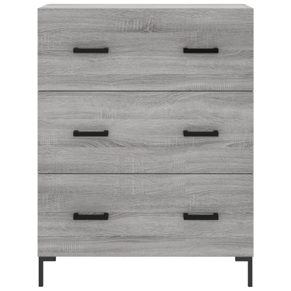 Highboard Grey Sonoma 69,5x34x180 cm Engineered Wood