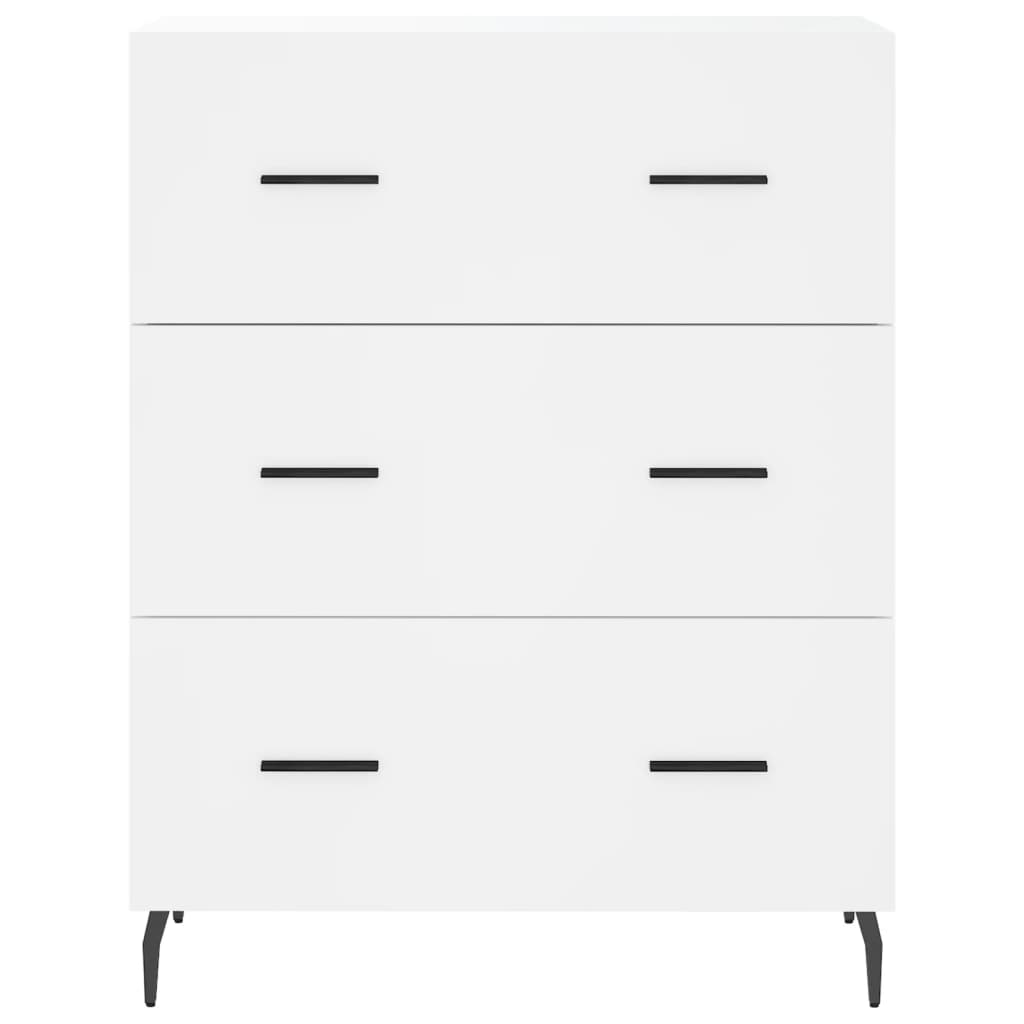 Highboard White 69,5x34x180 cm Engineered Wood