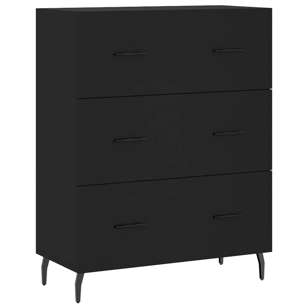 vidaXL Highboard Black 69.5x34x180 cm Engineered Wood