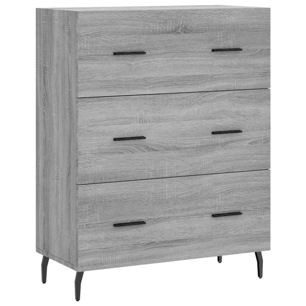 Highboard Grey Sonoma 69,5x34x180 cm Engineered Wood