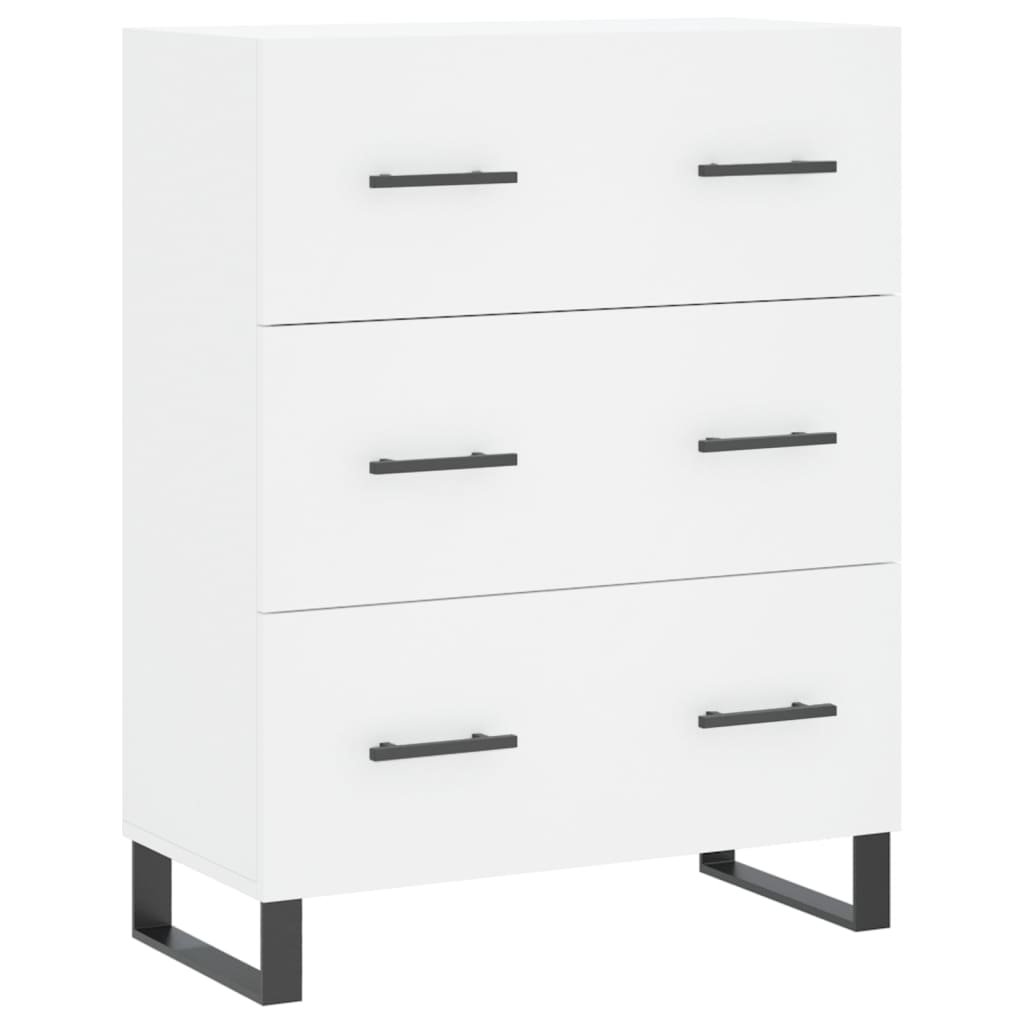 Highboard White 69,5x34x180 cm Engineered Wood