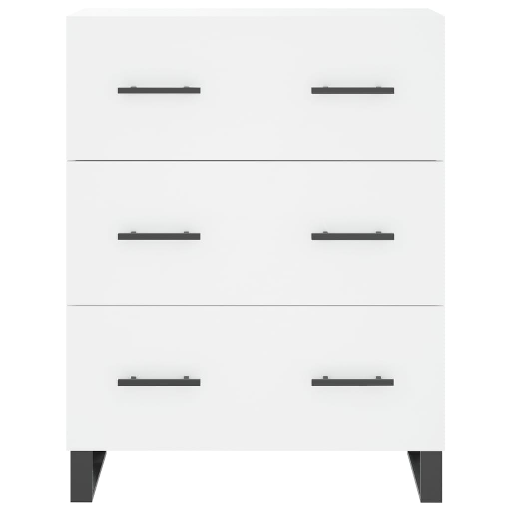 Highboard White 69,5x34x180 cm Engineered Wood