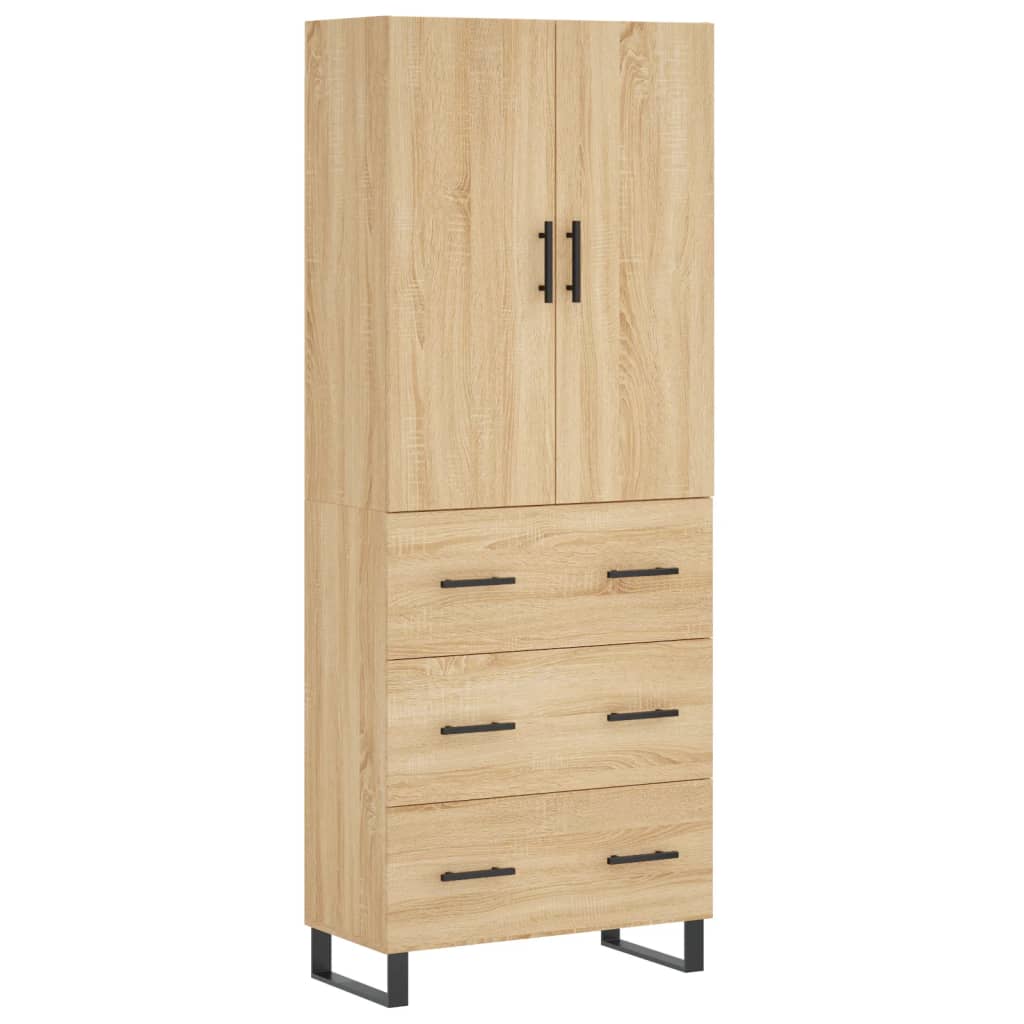 Highboard Sonoma Oak 69,5x34x180 cm Engineered Wood