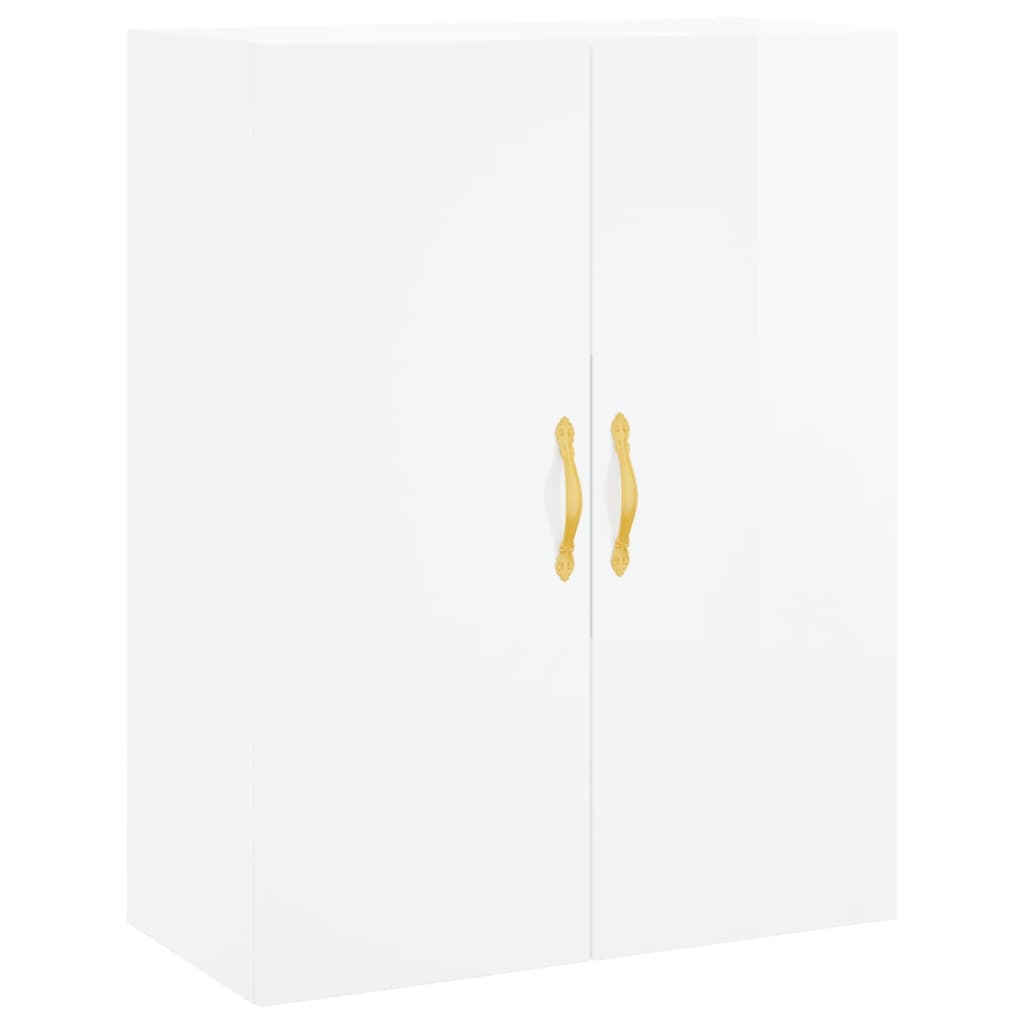 vidaXL Highboard High Gloss White 69.5x34x180 cm Engineered Wood