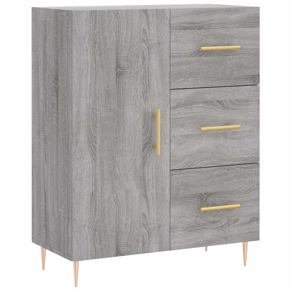 Highboard Grey Sonoma 69,5x34x180 cm Engineered Wood