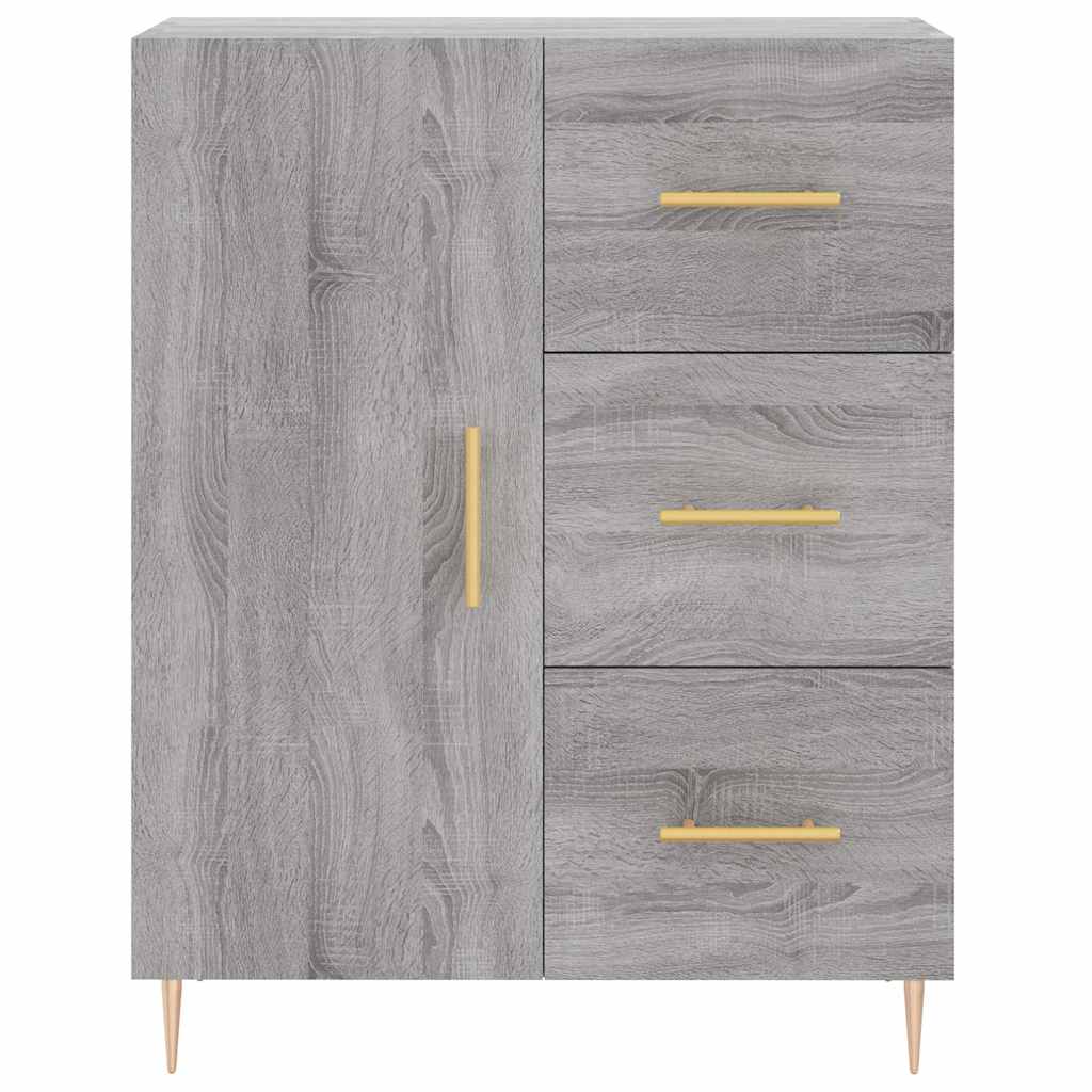 Highboard Grey Sonoma 69,5x34x180 cm Engineered Wood