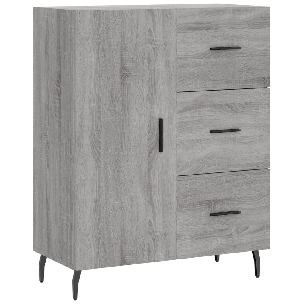 Highboard Grey Sonoma 69,5x34x180 cm Engineered Wood