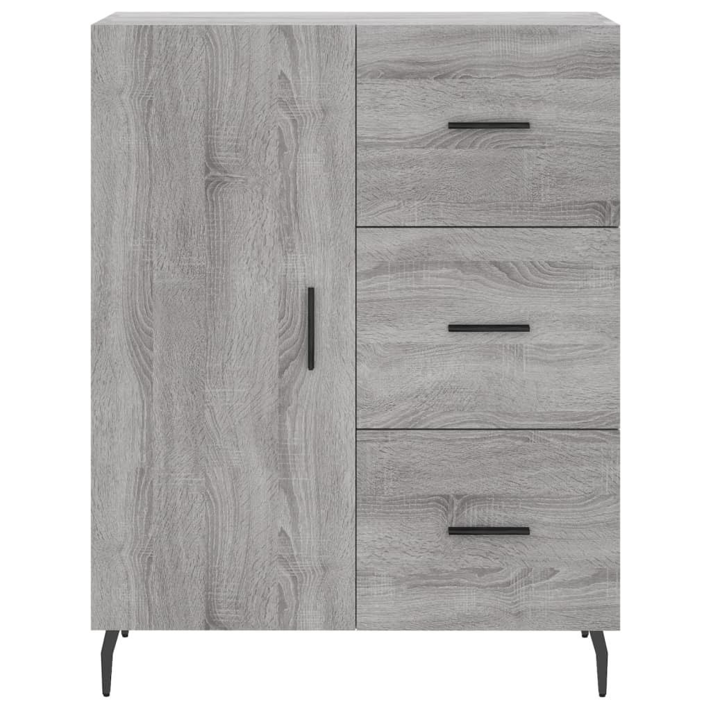 Highboard Grey Sonoma 69,5x34x180 cm Engineered Wood