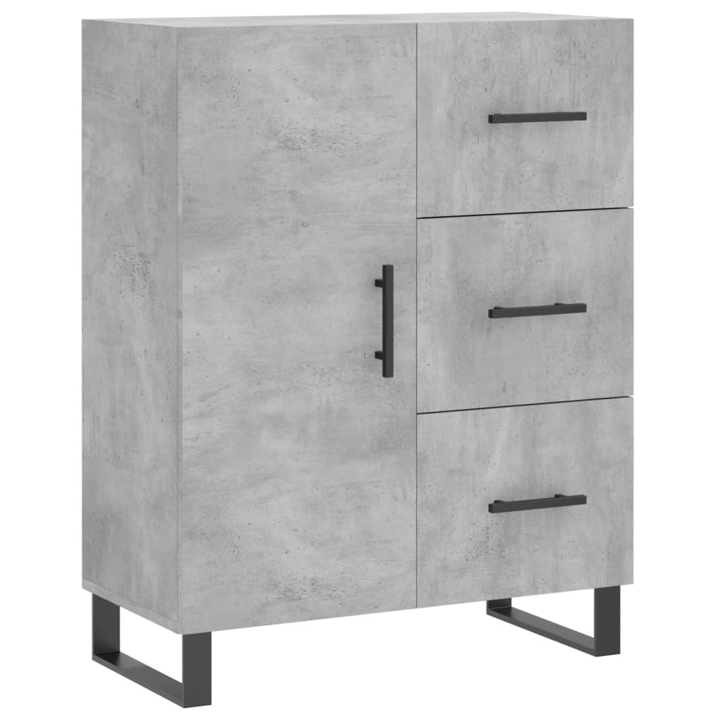 vidaXL Highboard Concrete Grey 69.5x34x180 cm Engineered Wood