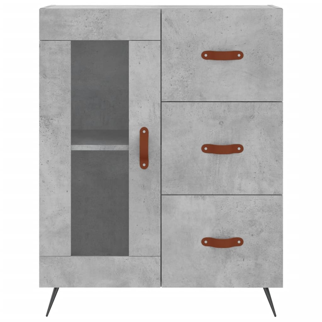 Highboard Concrete Grey 69,5x34x180 cm Engineered Wood
