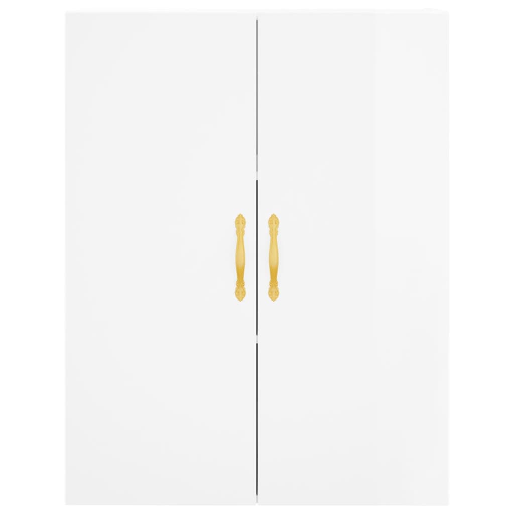 vidaXL Highboard High Gloss White 69.5x34x180 cm Engineered Wood