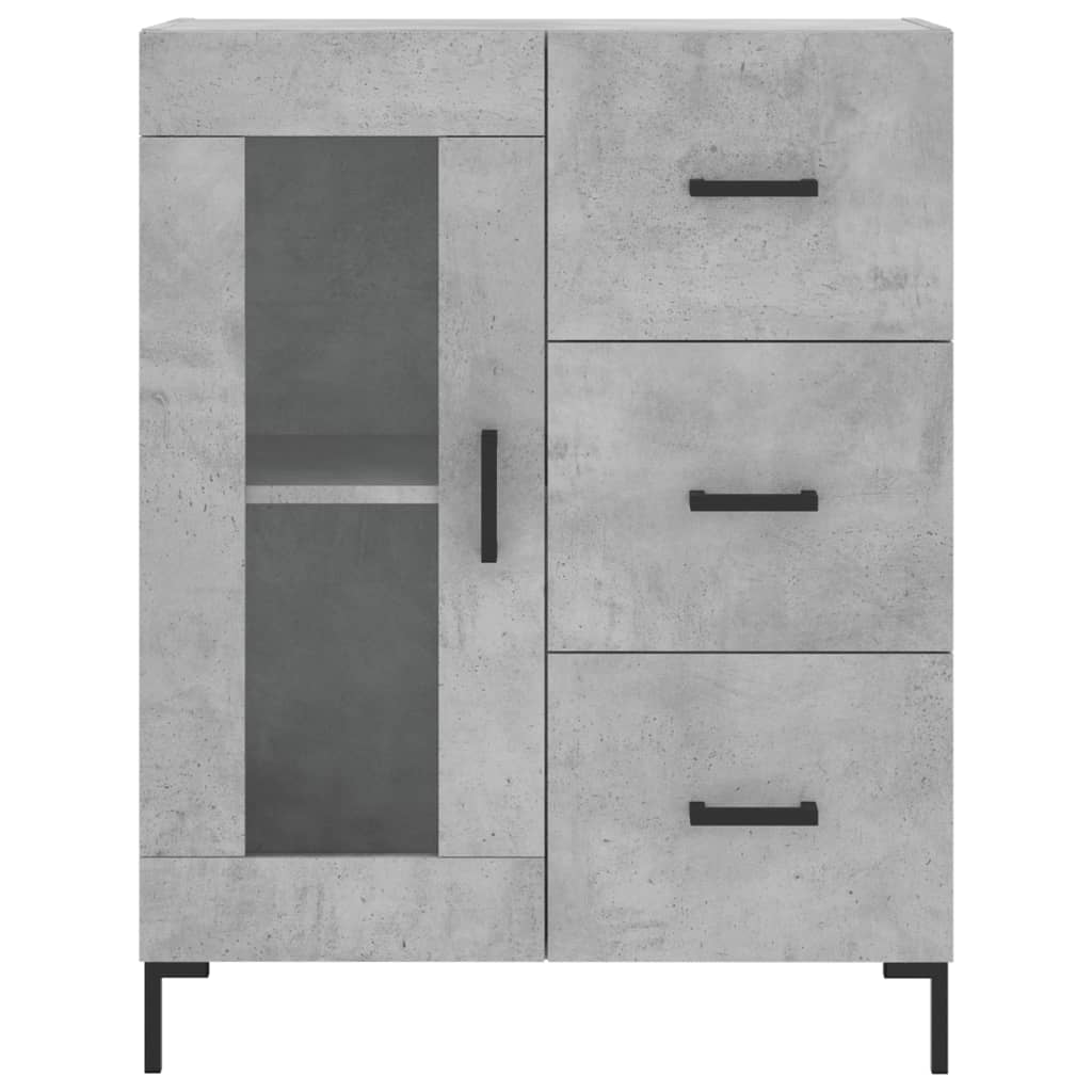 Highboard Concrete Grey 69,5x34x180 cm Engineered Wood
