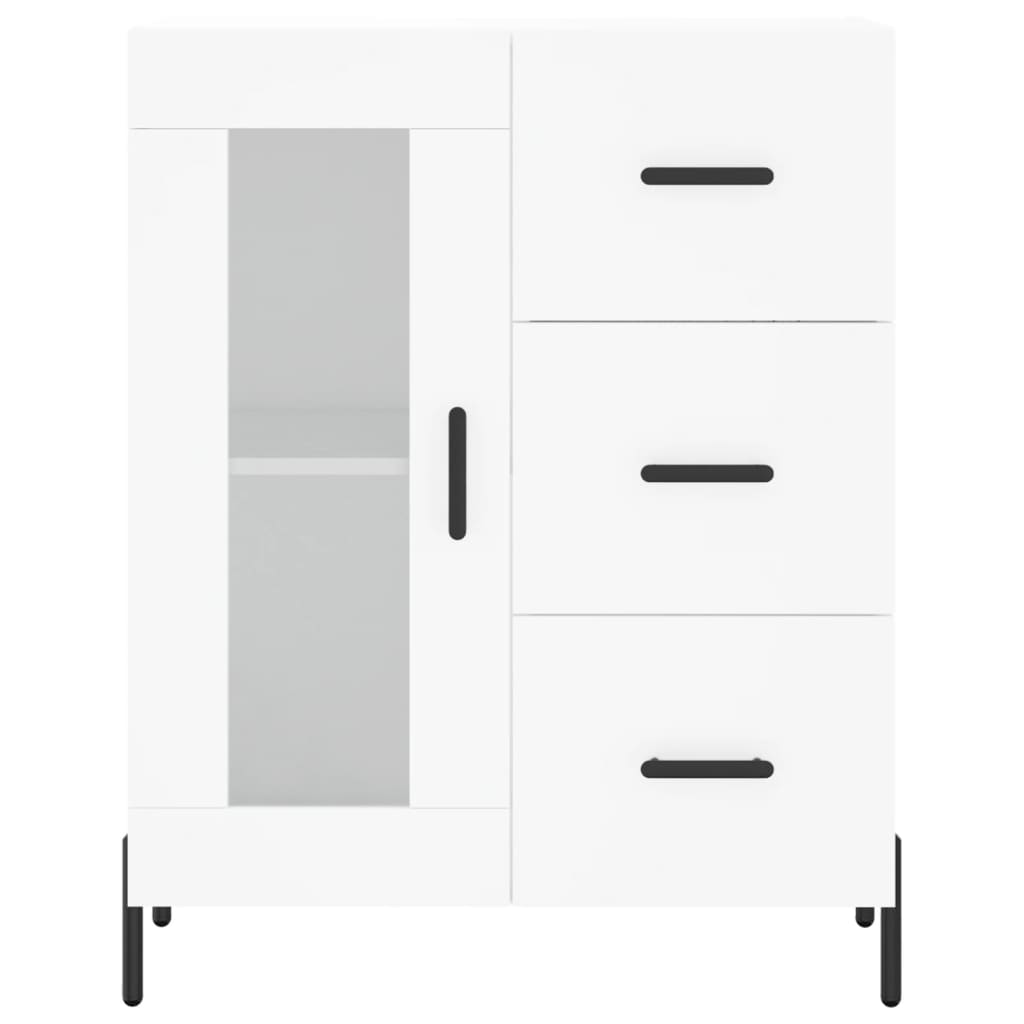 Highboard White 69,5x34x180 cm Engineered Wood