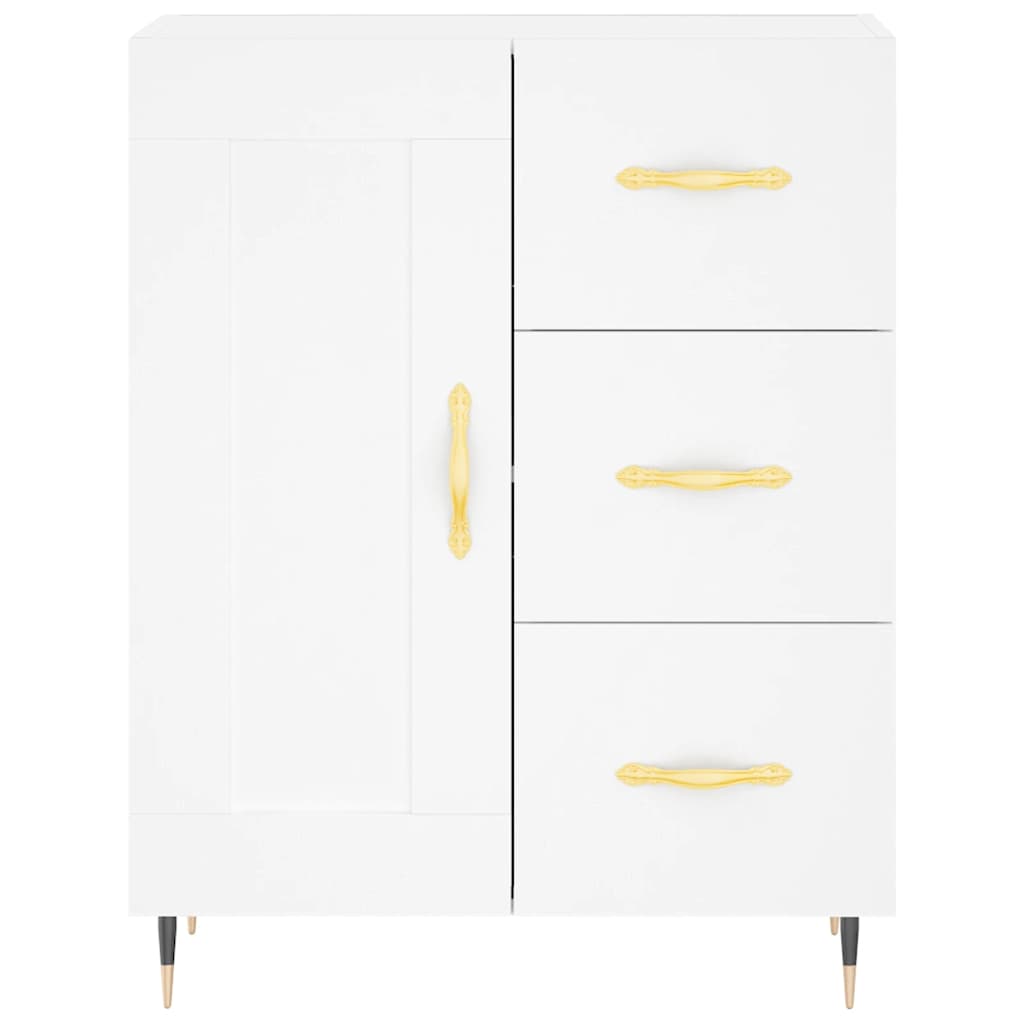 Highboard White 69,5x34x180 cm Engineered Wood