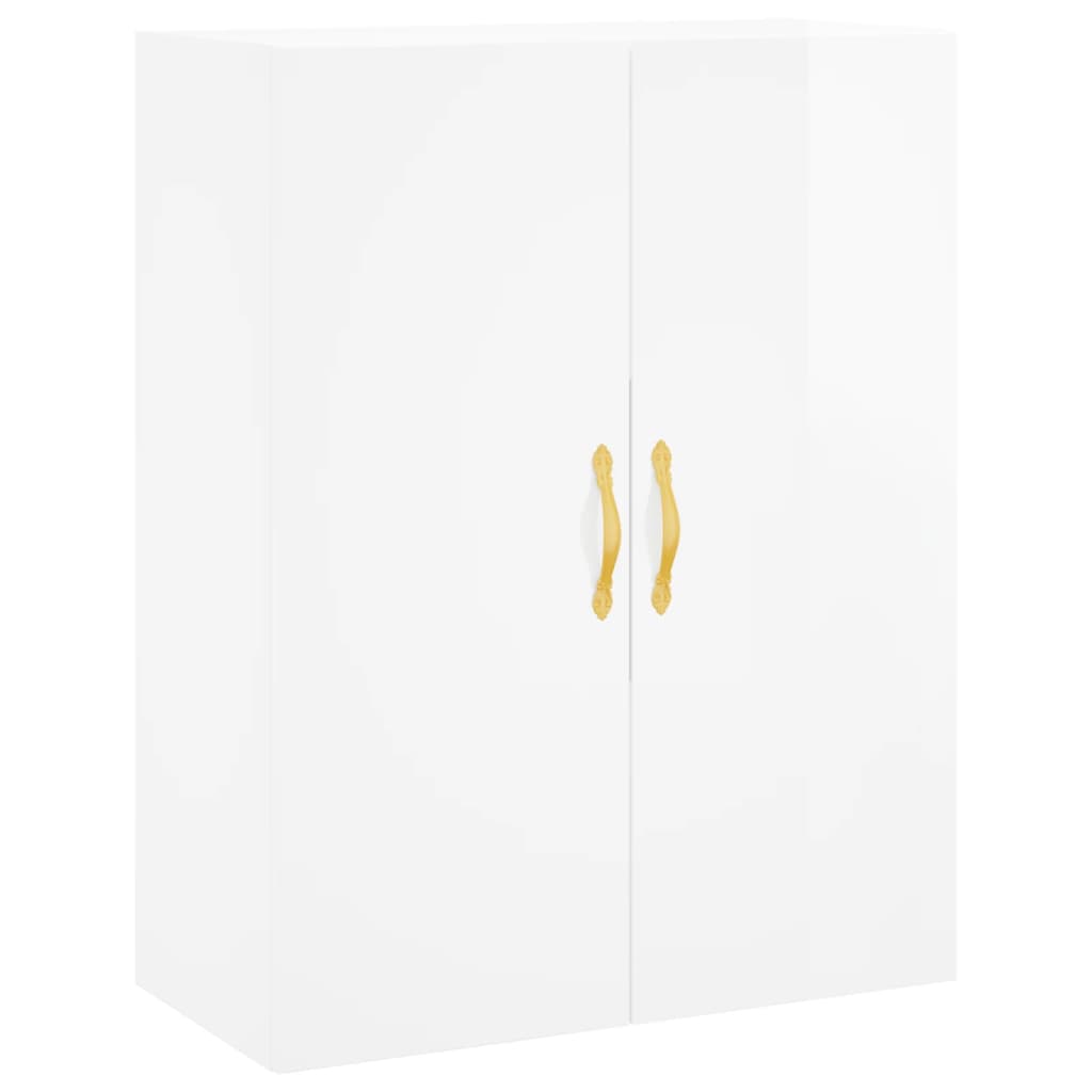 vidaXL Highboard High Gloss White 69.5x34x180 cm Engineered Wood