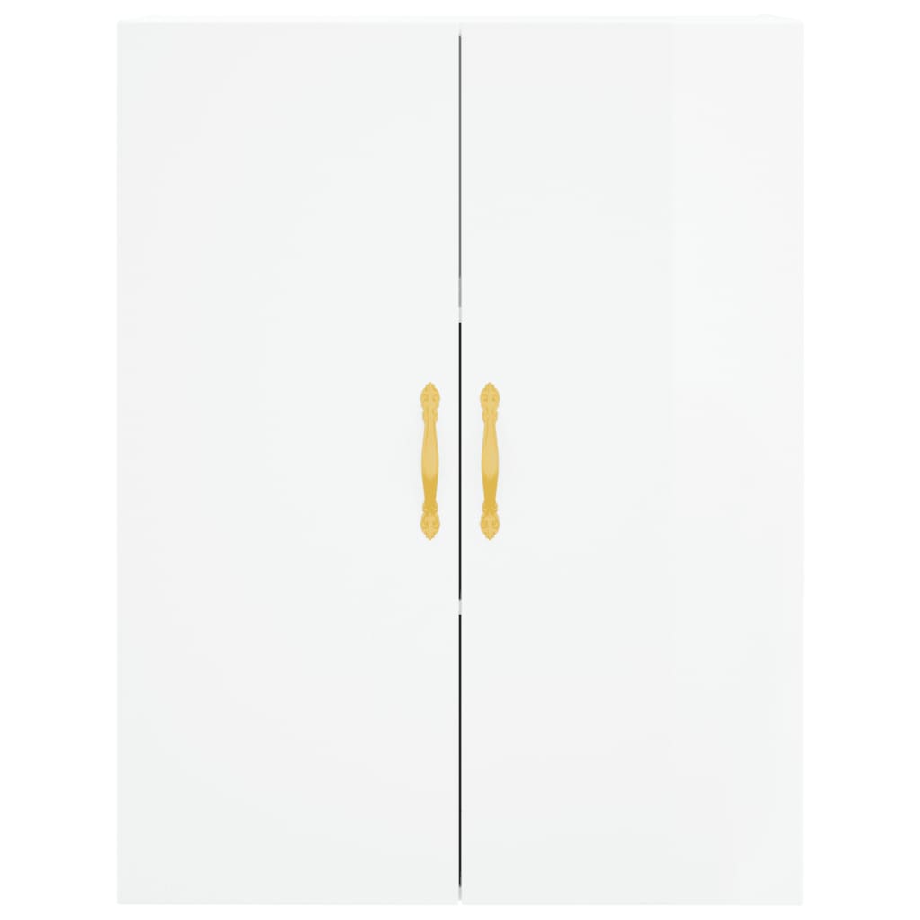 vidaXL Highboard High Gloss White 69.5x34x180 cm Engineered Wood