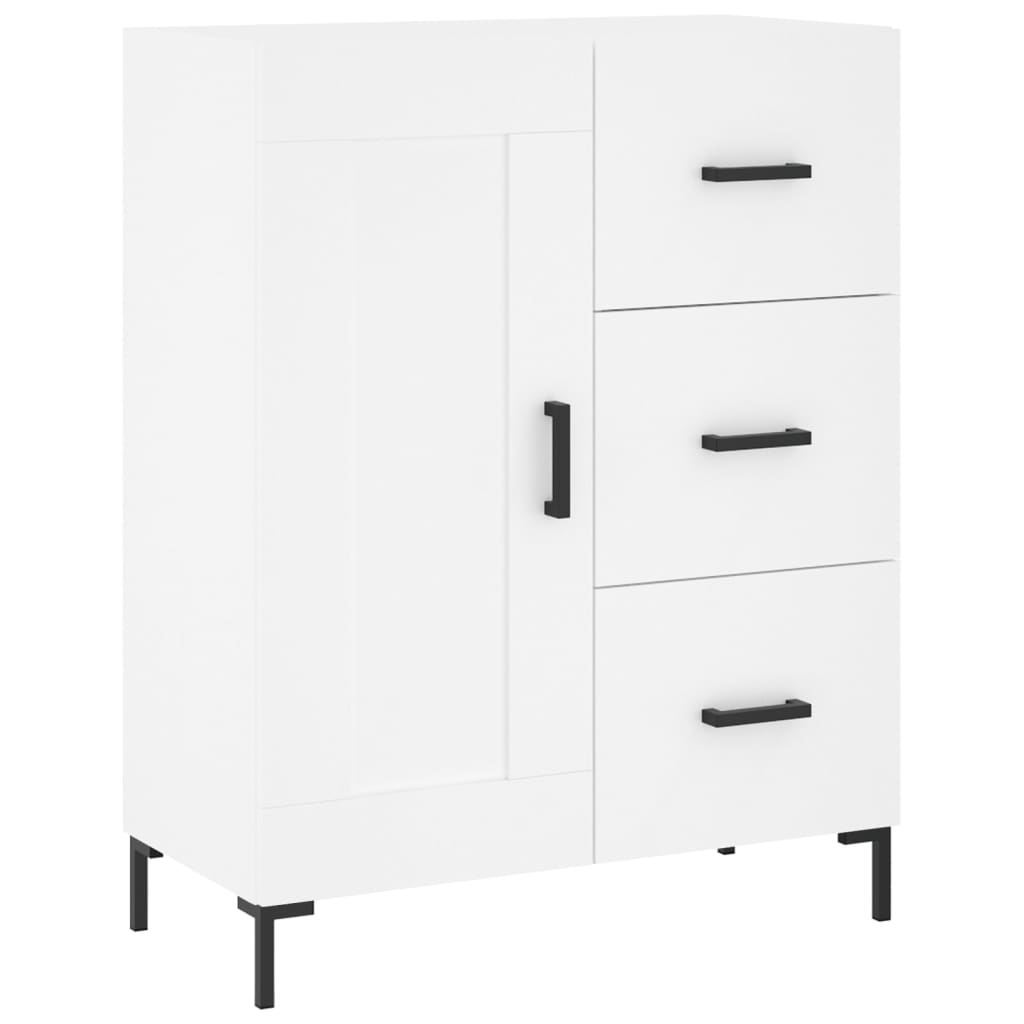 Highboard White 69,5x34x180 cm Engineered Wood
