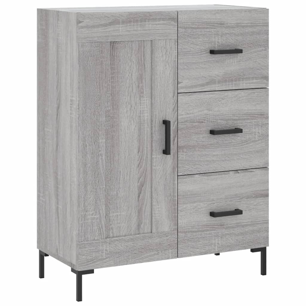 Highboard Grey Sonoma 69,5x34x180 cm Engineered Wood