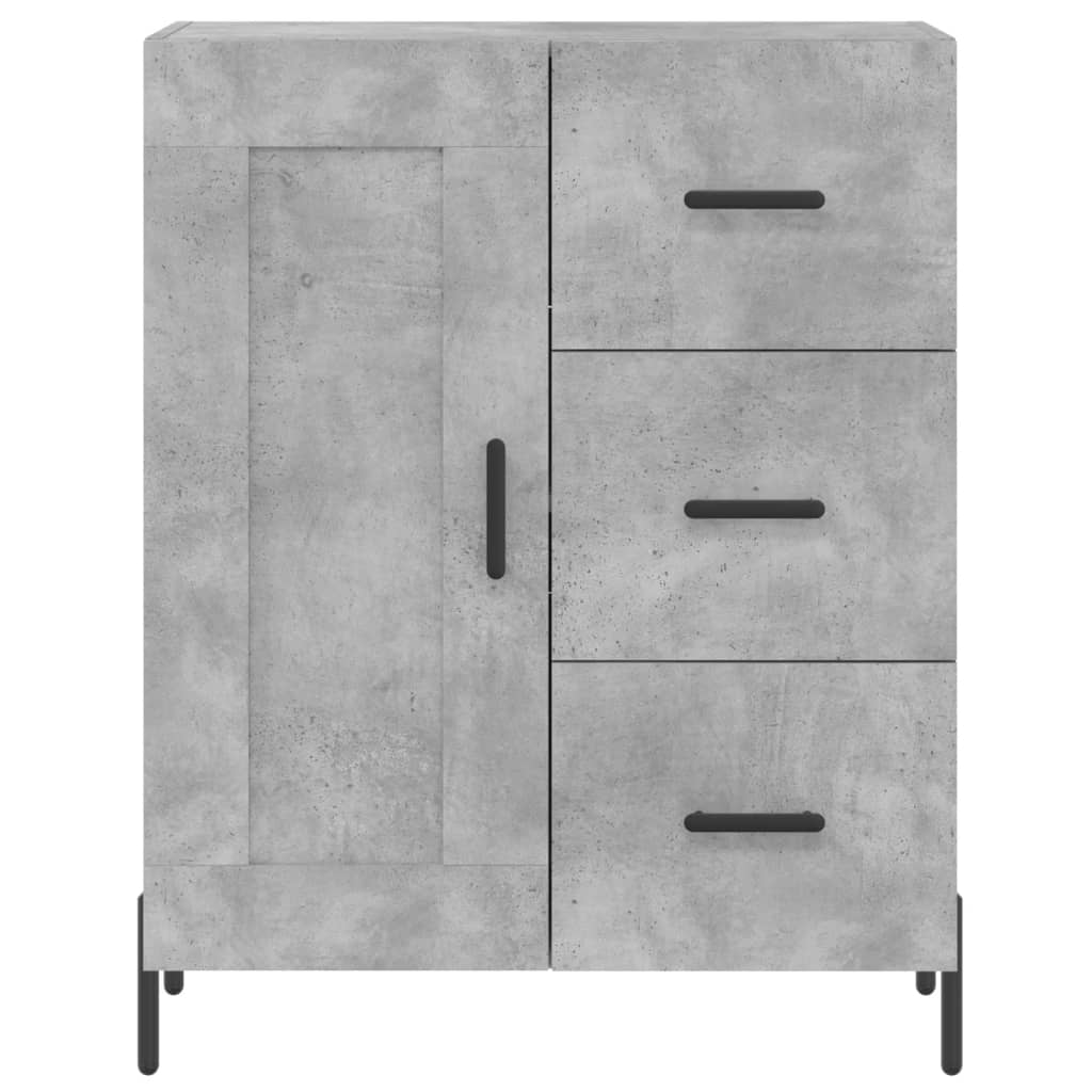 vidaXL Highboard Concrete Grey 69.5x34x180 cm Engineered Wood