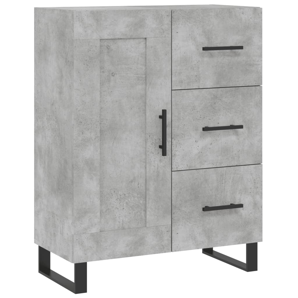 Highboard Concrete Grey 69,5x34x180 cm Engineered Wood