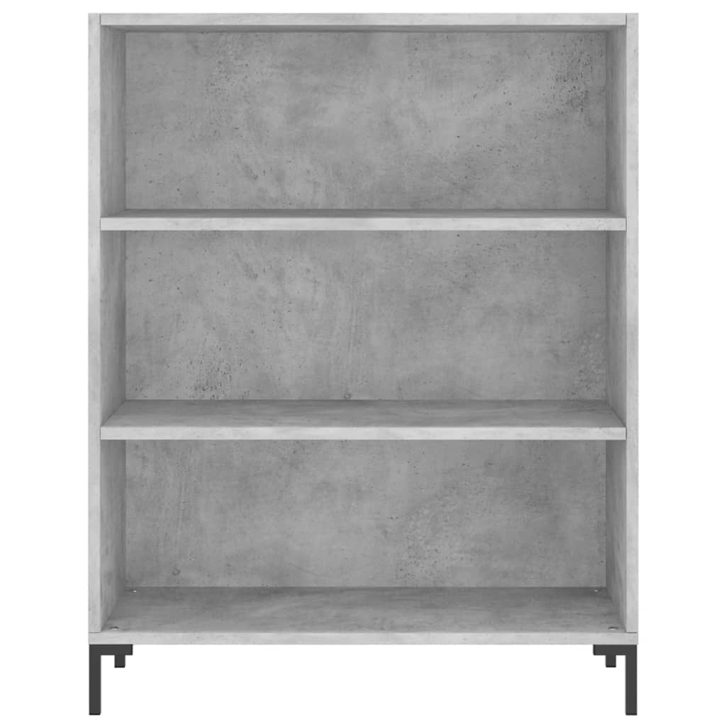 Highboard Concrete Grey 69.5x34x180 cm Engineered Wood
