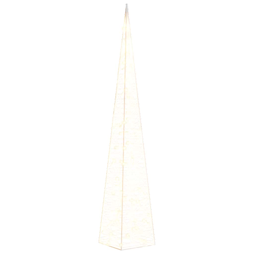 vidaXL Christmas Light Cone 60 LEDs Warm White 120 cm Acrylic