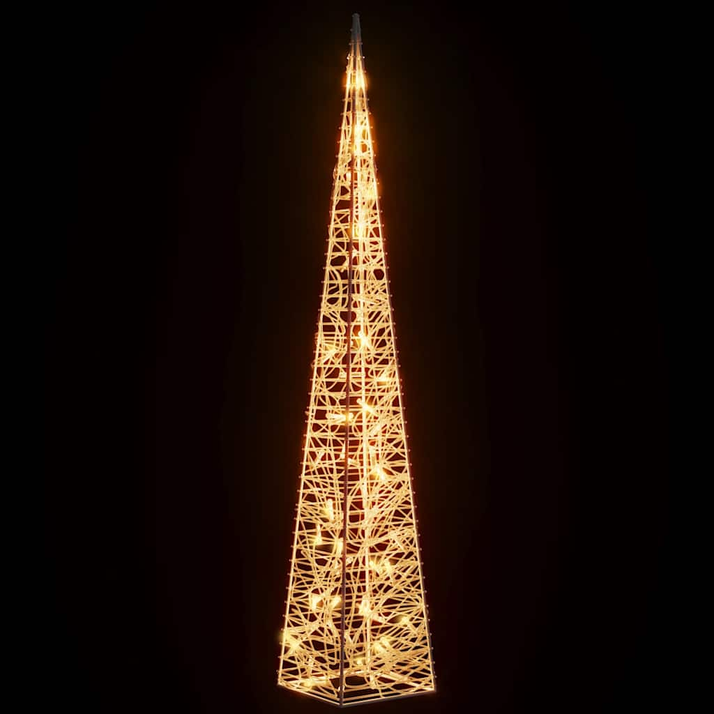 vidaXL Christmas Light Cone 60 LEDs Warm White 120 cm Acrylic