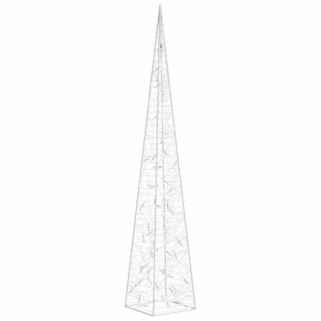 vidaXL Christmas Light Cone 60 LEDs Warm White 120 cm Acrylic