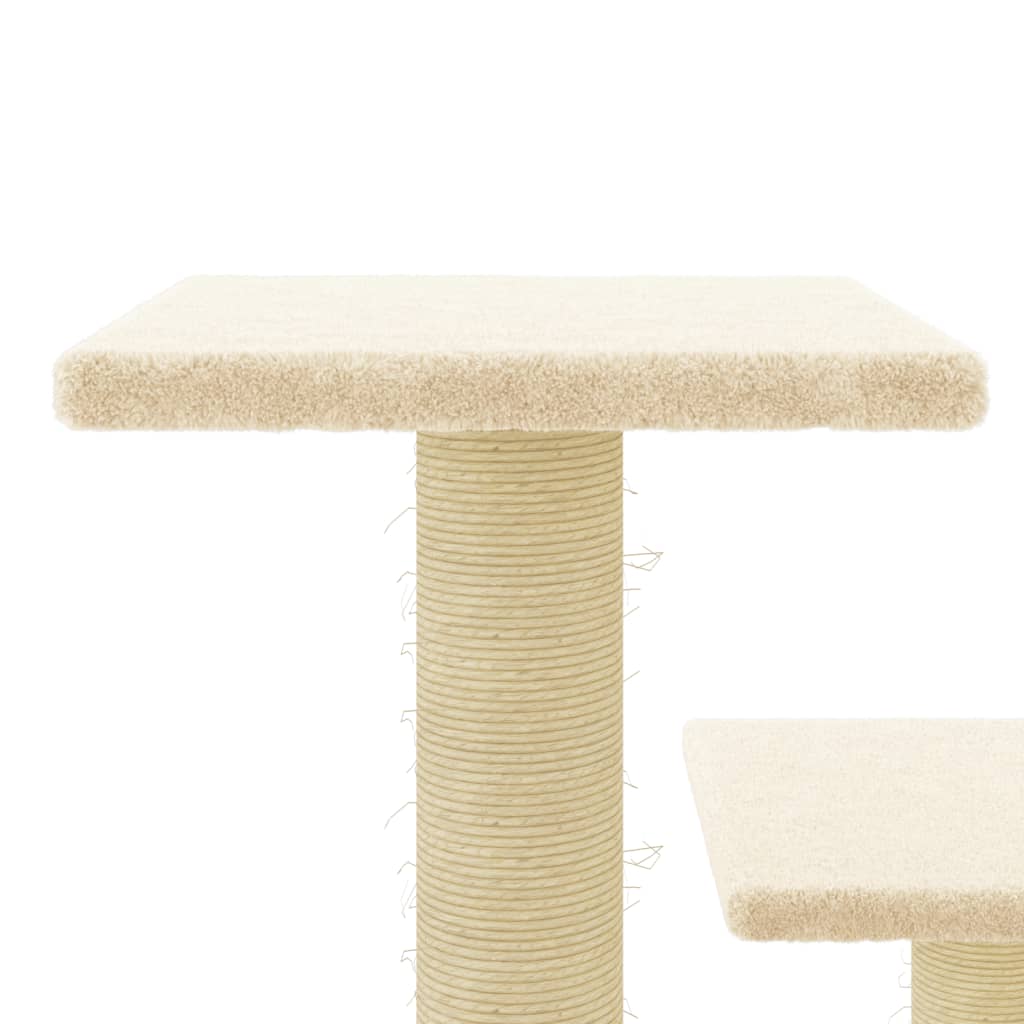 Cat Tree with Sisal Scratching Posts Cream 61 cm