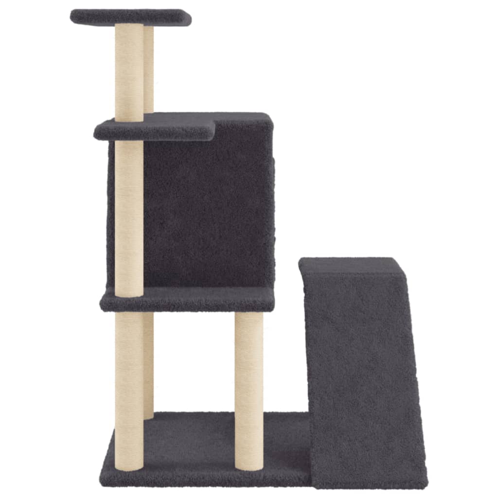 vidaXL Cat Tree with Sisal Scratching Posts Dark Grey 97 cm