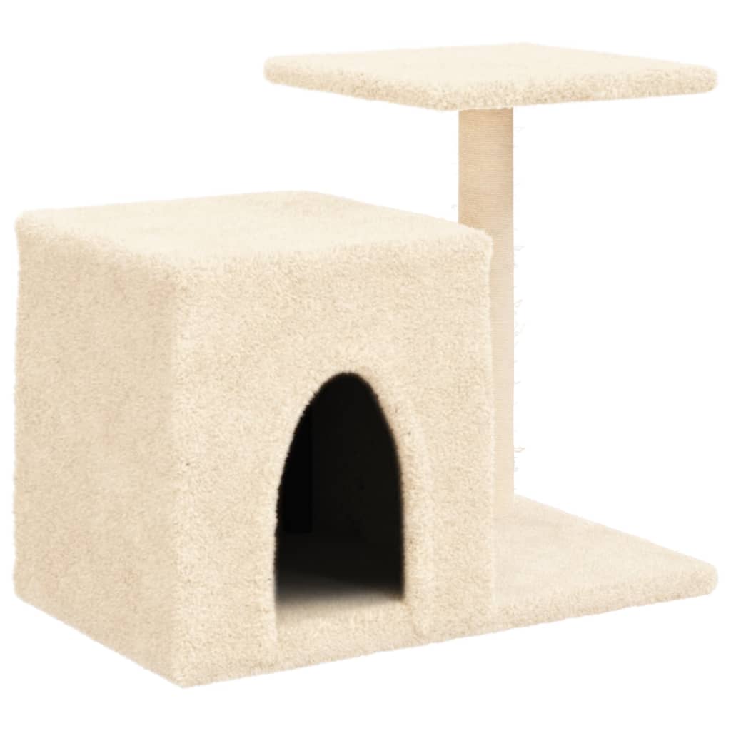 Cat Tree with Sisal Scratching Posts Cream 50.5 cm