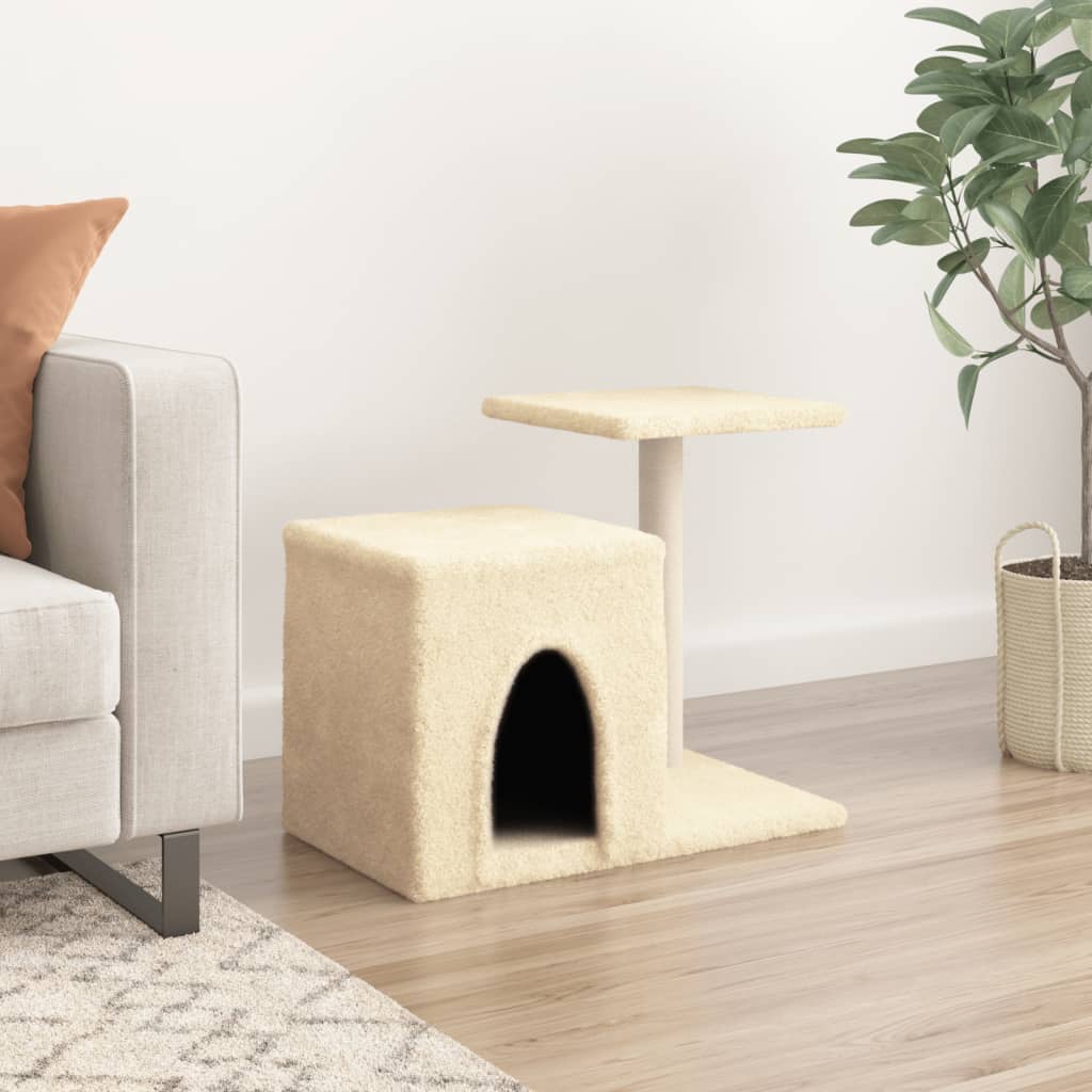 Cat Tree with Sisal Scratching Posts Cream 50.5 cm