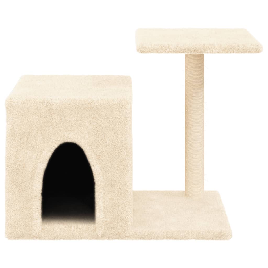 Cat Tree with Sisal Scratching Posts Cream 50.5 cm