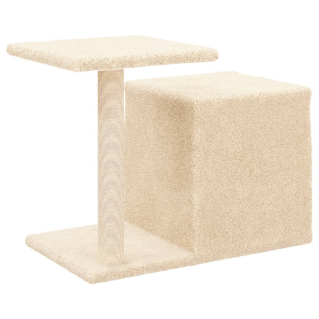 Cat Tree with Sisal Scratching Posts Cream 50.5 cm