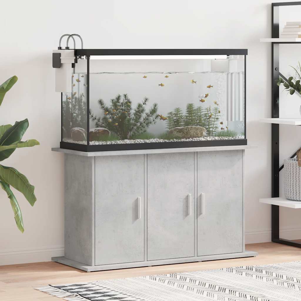 Aquarium Stand Concrete Grey 101x41x58 cm Engineered Wood