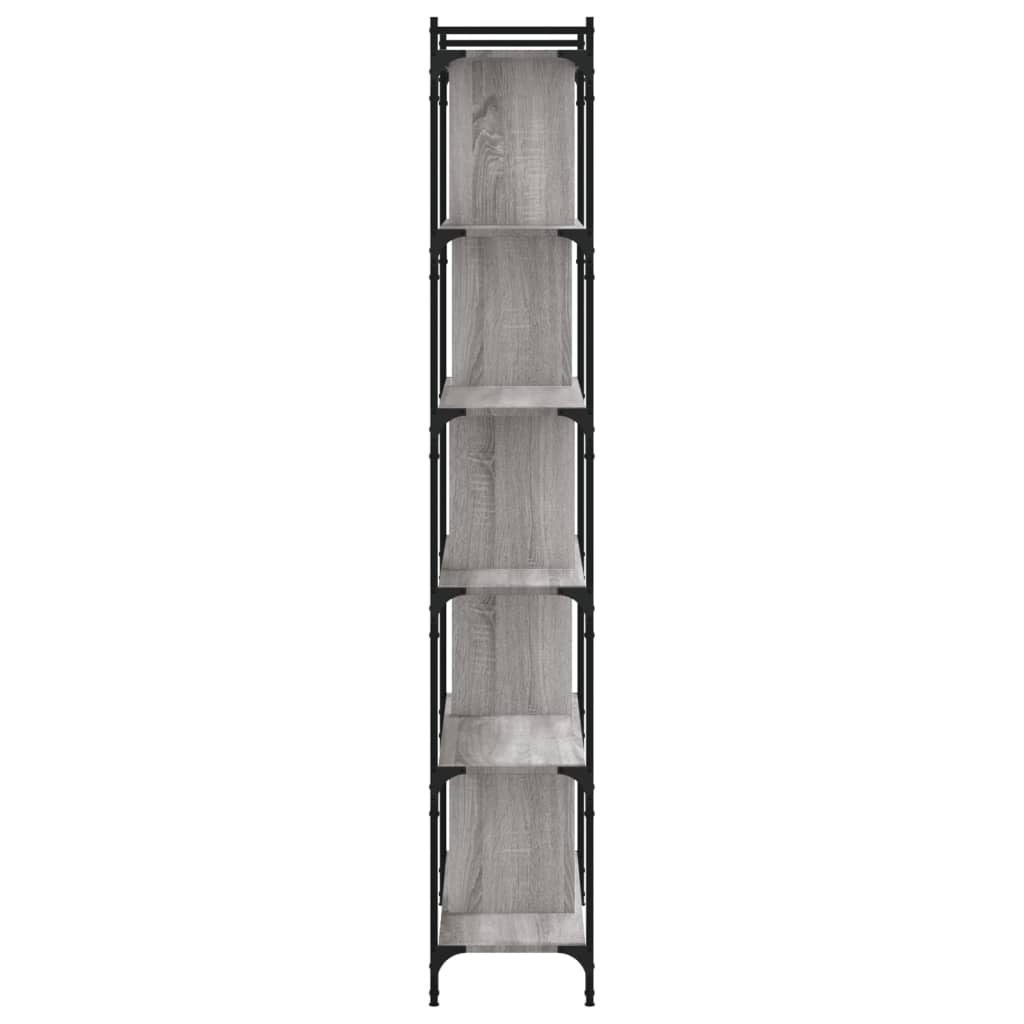 Bookcase 6-Tier Grey Sonoma 76x32x192 cm Engineered Wood