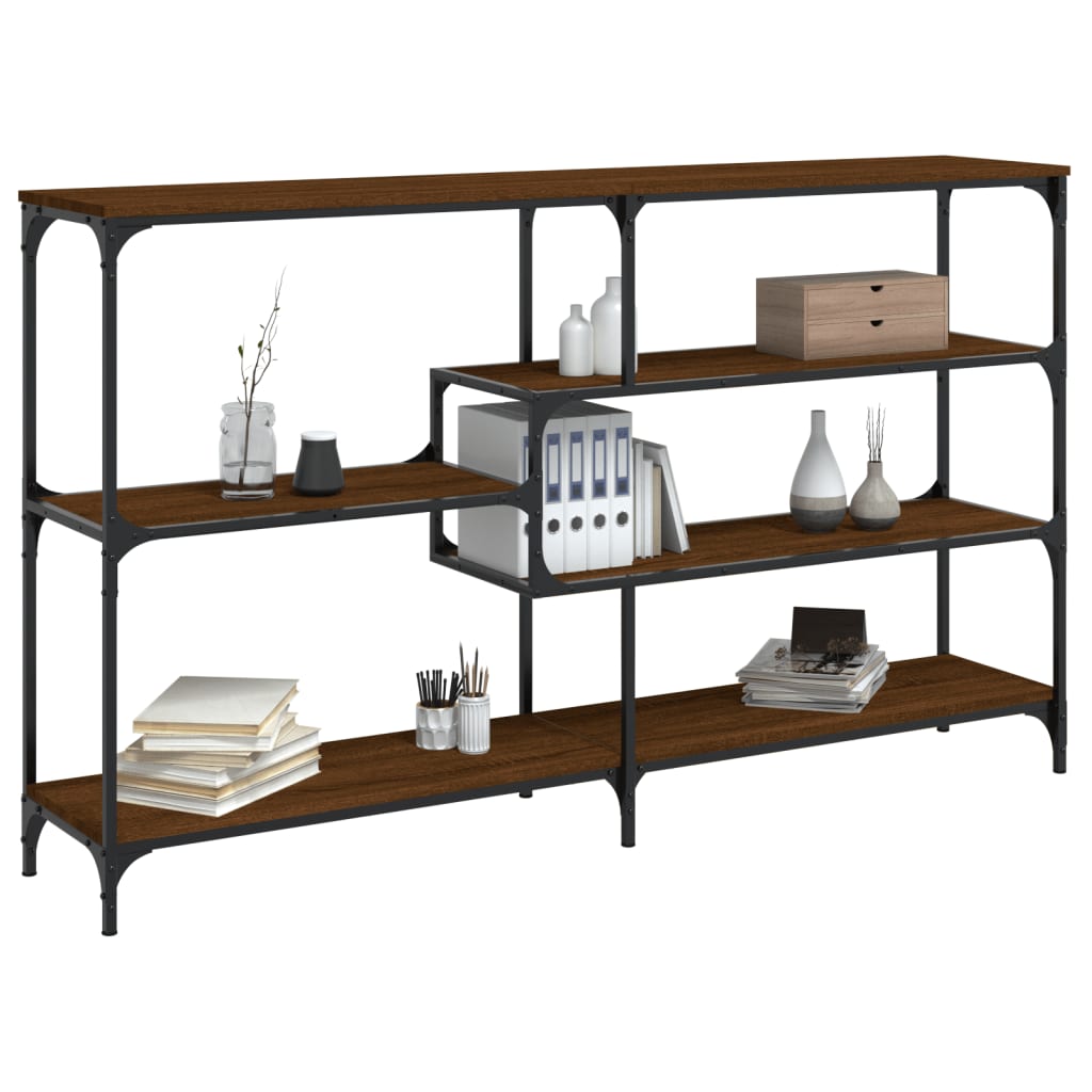 Console Table Brown Oak 160x32x95 cm Engineered Wood