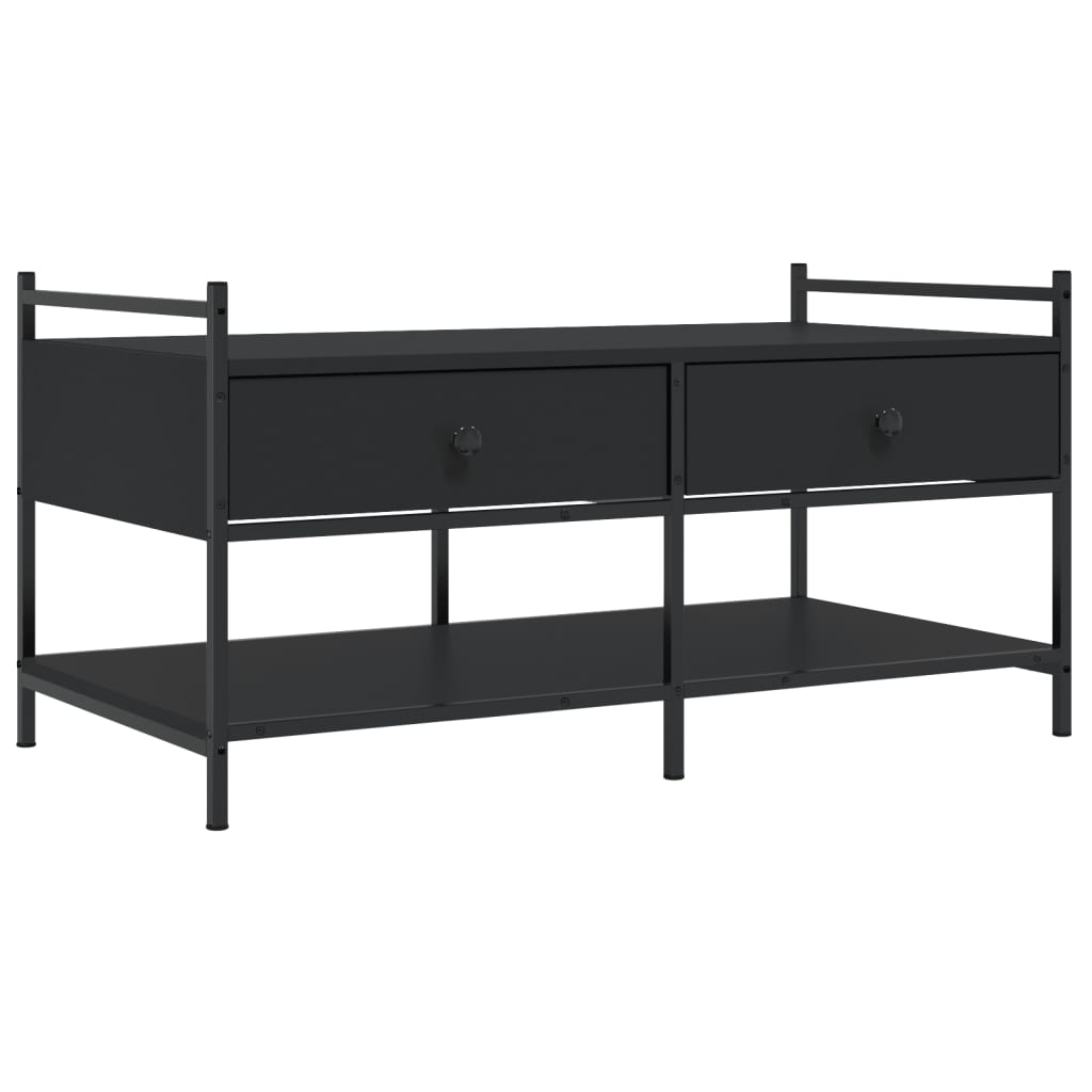 Coffee Table Black 99x50x50 cm Engineered Wood