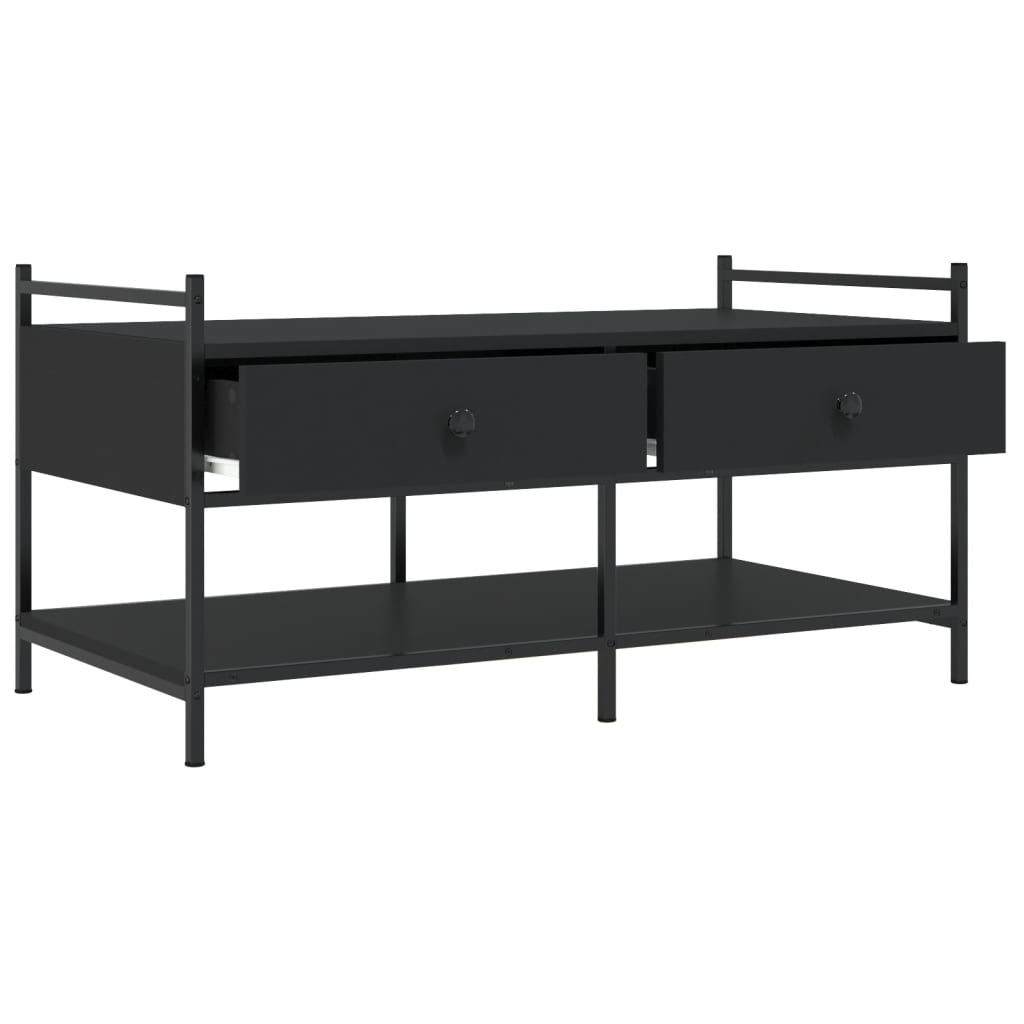 Coffee Table Black 99x50x50 cm Engineered Wood