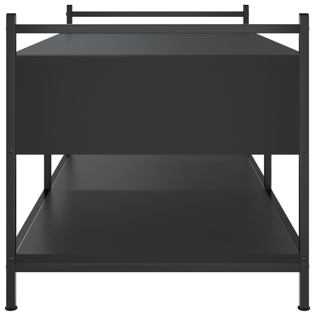 Coffee Table Black 99x50x50 cm Engineered Wood
