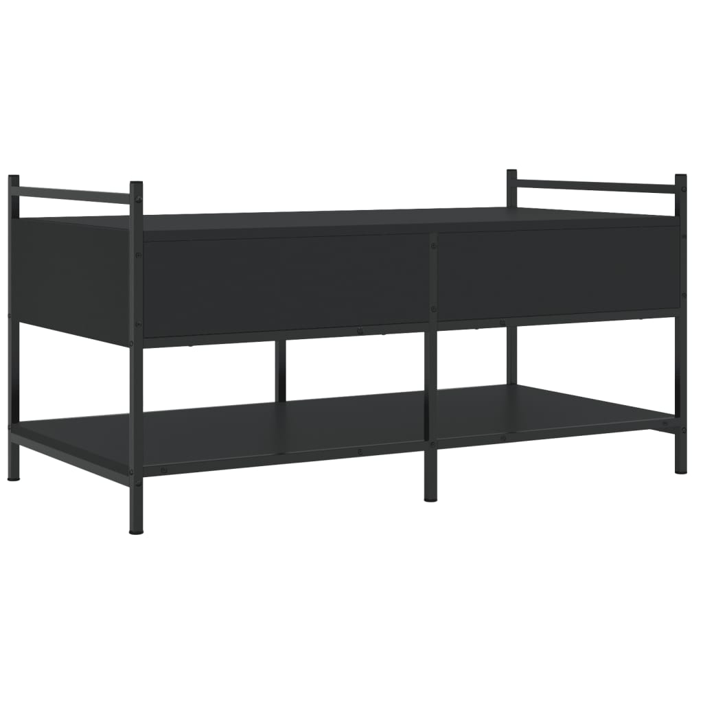 Coffee Table Black 99x50x50 cm Engineered Wood